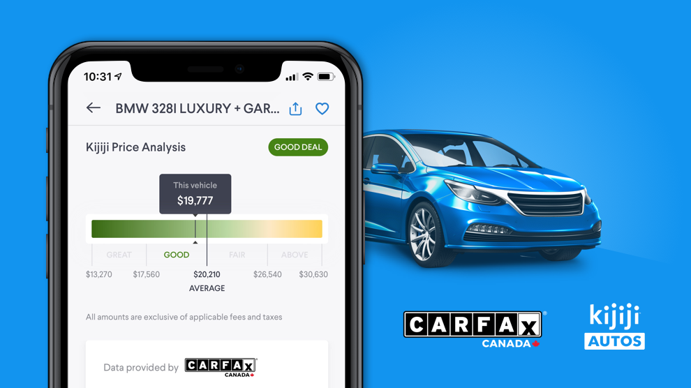 CARFAX Canada Powers Kijiji Autos’ Price Analysis Tool
